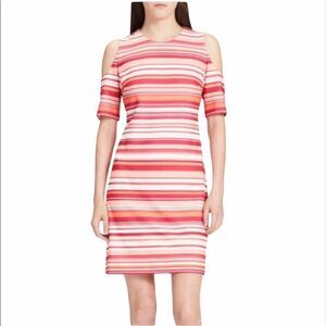 Calvin Klein Open Shoulder Stripe Dress